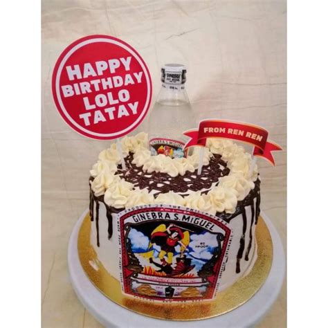 Ginebra Gin Themed Cake Topper Set with free customized .